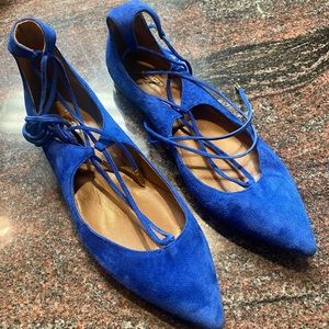 Aquazzura Royal Blue Flats